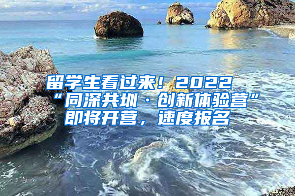 留學(xué)生看過(guò)來(lái)！2022“同深共圳·創(chuàng)新體驗(yàn)營(yíng)”即將開(kāi)營(yíng)，速度報(bào)名