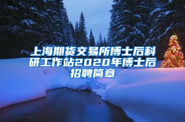 上海期貨交易所博士后科研工作站2020年博士后招聘簡(jiǎn)章