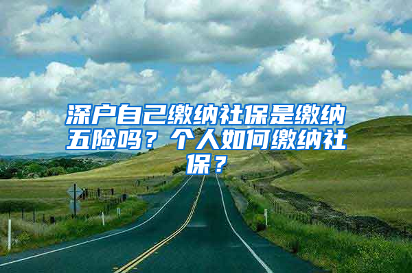 深戶自己繳納社保是繳納五險嗎？個人如何繳納社保？