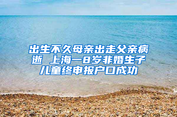 出生不久母親出走父親病逝 上海一8歲非婚生子兒童終申報(bào)戶(hù)口成功