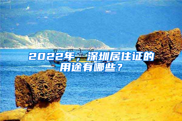 2022年，深圳居住證的用途有哪些？