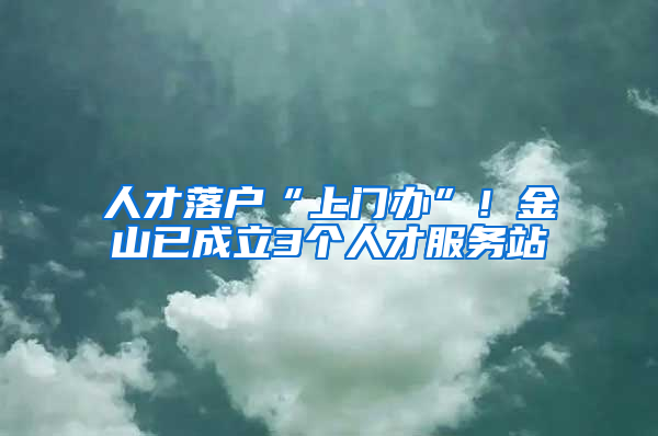 人才落戶(hù)“上門(mén)辦”！金山已成立3個(gè)人才服務(wù)站