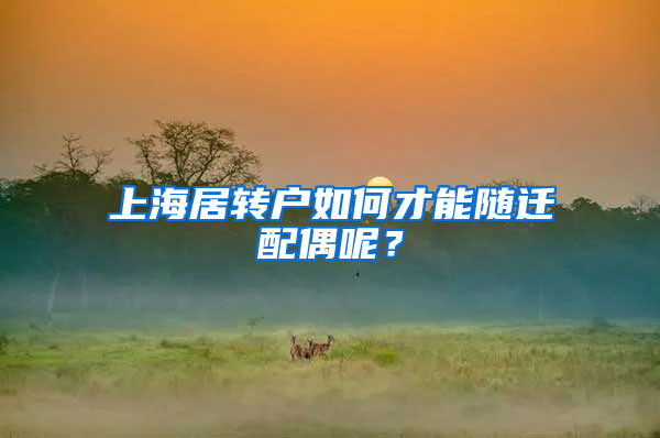 上海居轉(zhuǎn)戶如何才能隨遷配偶呢？