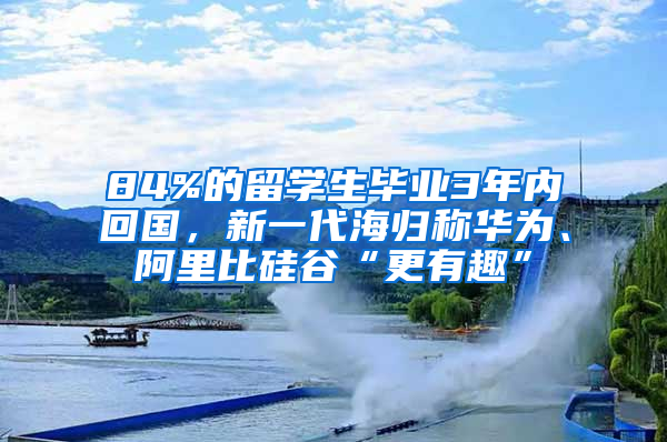 84%的留學(xué)生畢業(yè)3年內(nèi)回國，新一代海歸稱華為、阿里比硅谷“更有趣”