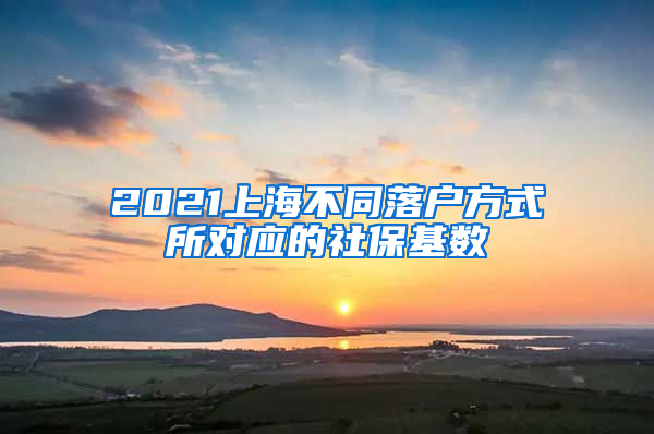 2021上海不同落戶(hù)方式所對(duì)應(yīng)的社?；鶖?shù)