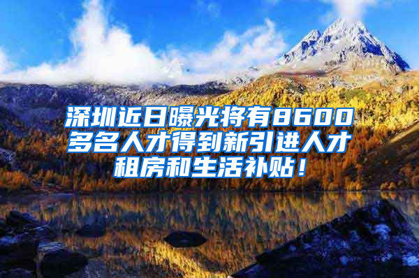 深圳近日曝光將有8600多名人才得到新引進(jìn)人才租房和生活補(bǔ)貼！