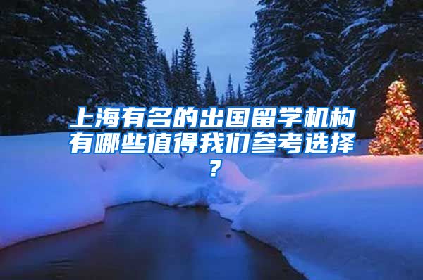 上海有名的出國留學機構有哪些值得我們參考選擇？