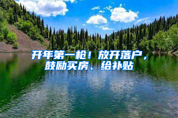 開年第一槍！放開落戶，鼓勵買房、給補貼