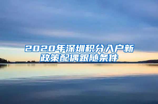 2020年深圳積分入戶新政策配偶跟隨條件