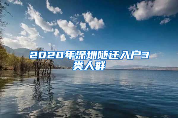 2020年深圳隨遷入戶(hù)3類(lèi)人群