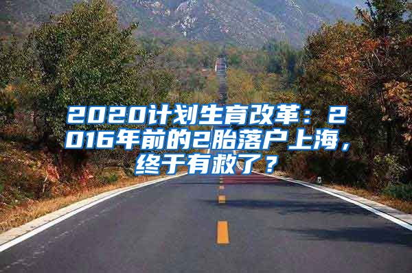 2020計(jì)劃生育改革：2016年前的2胎落戶上海，終于有救了？