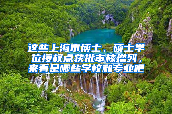 這些上海市博士、碩士學位授權點獲批審核增列，來看是哪些學校和專業(yè)吧