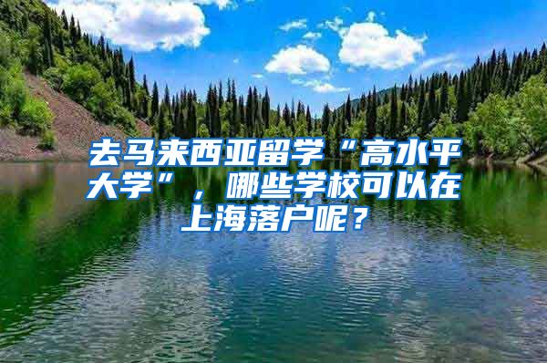 去馬來西亞留學(xué)“高水平大學(xué)”，哪些學(xué)?？梢栽谏虾Ｂ鋺裟兀?/></p>
			 <p style=