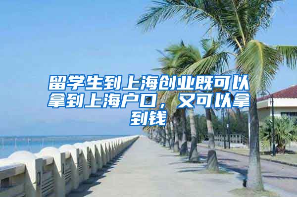 留學生到上海創(chuàng)業(yè)既可以拿到上海戶口，又可以拿到錢