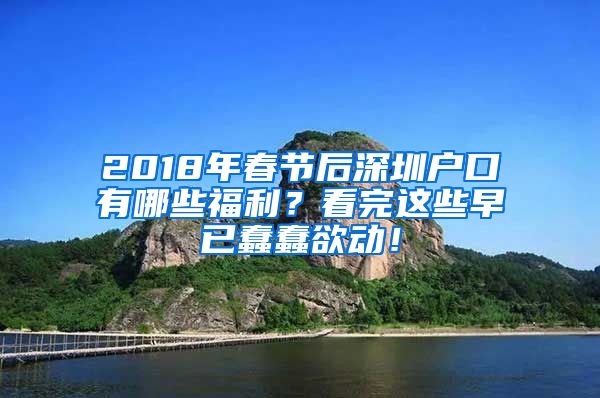 2018年春節(jié)后深圳戶口有哪些福利？看完這些早已蠢蠢欲動！