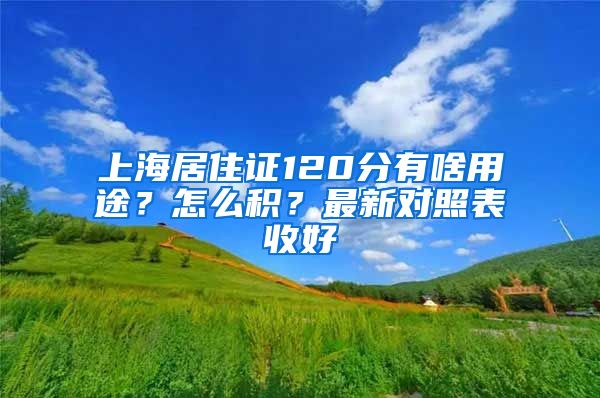 上海居住證120分有啥用途？怎么積？最新對(duì)照表收好