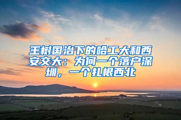 王樹國治下的哈工大和西安交大：為何一個(gè)落戶深圳，一個(gè)扎根西北