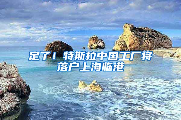 定了！特斯拉中國(guó)工廠將落戶(hù)上海臨港