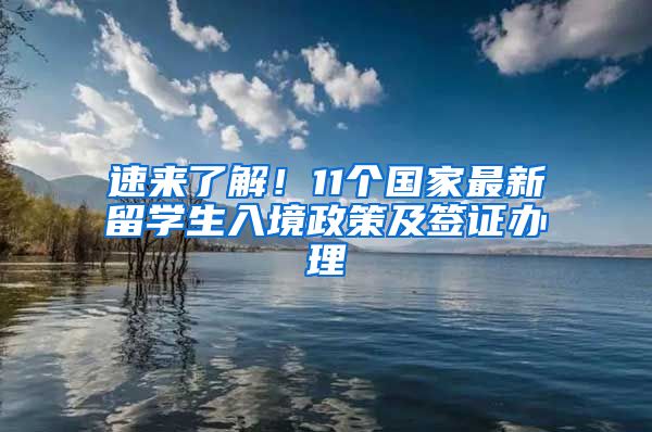 速來(lái)了解！11個(gè)國(guó)家最新留學(xué)生入境政策及簽證辦理