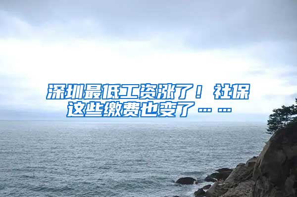 深圳最低工資漲了！社保這些繳費(fèi)也變了……