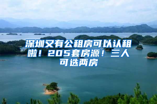 深圳又有公租房可以認(rèn)租啦！205套房源！三人可選兩房