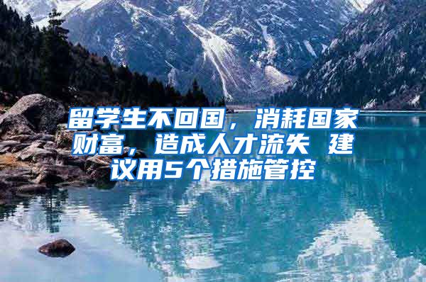 留學(xué)生不回國，消耗國家財(cái)富，造成人才流失 建議用5個(gè)措施管控