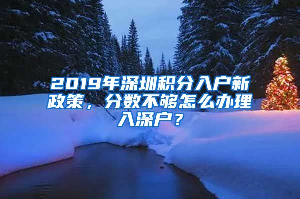 2019年深圳積分入戶新政策，分數(shù)不夠怎么辦理入深戶？