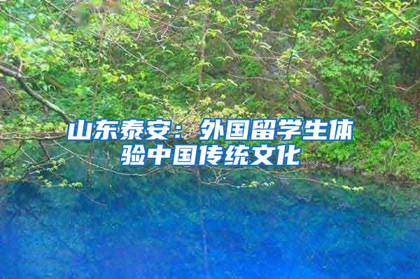 山東泰安：外國(guó)留學(xué)生體驗(yàn)中國(guó)傳統(tǒng)文化