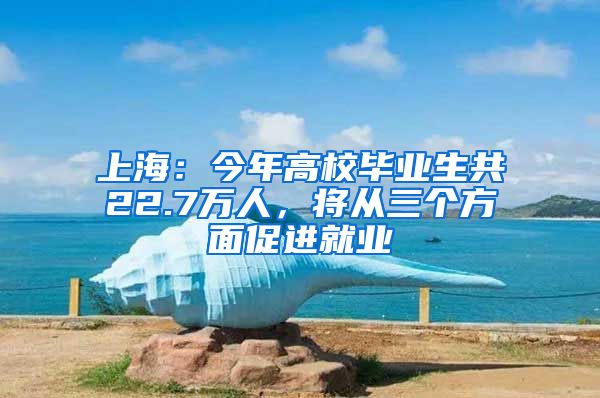 上海：今年高校畢業(yè)生共22.7萬人，將從三個方面促進就業(yè)