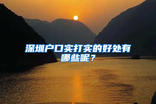 深圳戶口實打?qū)嵉暮锰幱心男┠兀?/></p>
			 <p style=