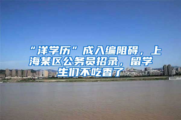 “洋學(xué)歷”成入編阻礙，上海某區(qū)公務(wù)員招錄，留學(xué)生們不吃香了