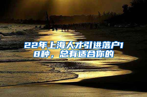 22年上海人才引進(jìn)落戶18種，總有適合你的