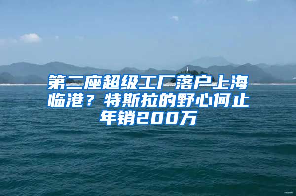 第二座超級(jí)工廠落戶上海臨港？特斯拉的野心何止年銷200萬(wàn)