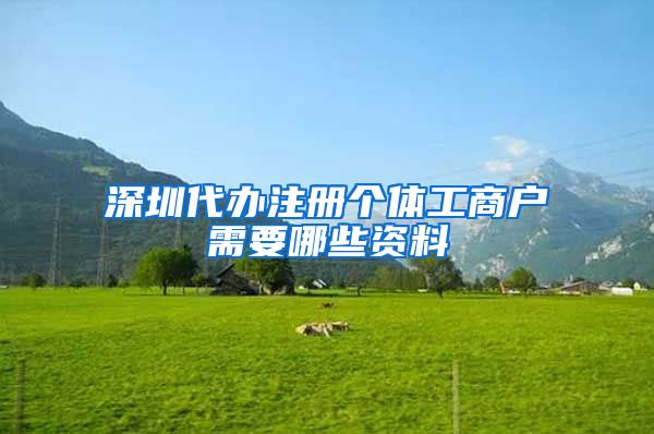 深圳代辦注冊(cè)個(gè)體工商戶(hù)需要哪些資料