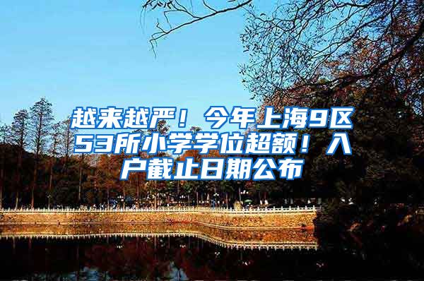 越來越嚴！今年上海9區(qū)53所小學學位超額！入戶截止日期公布