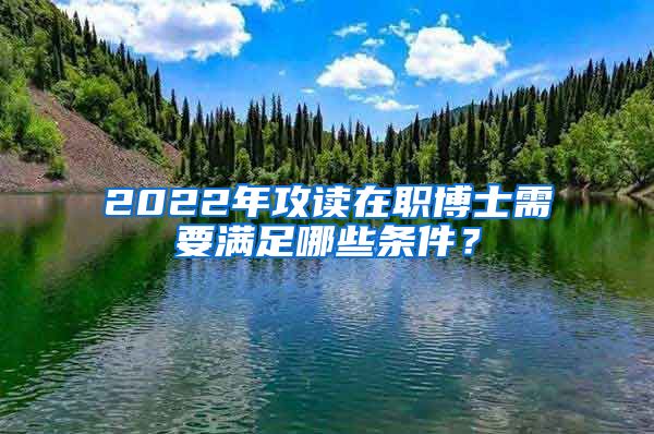 2022年攻讀在職博士需要滿足哪些條件？