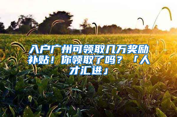 入戶廣州可領(lǐng)取幾萬獎勵補(bǔ)貼！你領(lǐng)取了嗎？「人才匯進(jìn)」