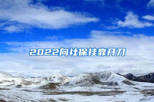 2022向社保掛靠開刀