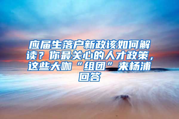 應(yīng)屆生落戶新政該如何解讀？你最關(guān)心的人才政策，這些大咖“組團(tuán)”來?xiàng)钇只卮?/></p>
			 <p style=