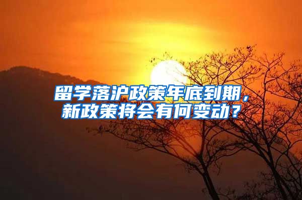 留學(xué)落滬政策年底到期，新政策將會有何變動？