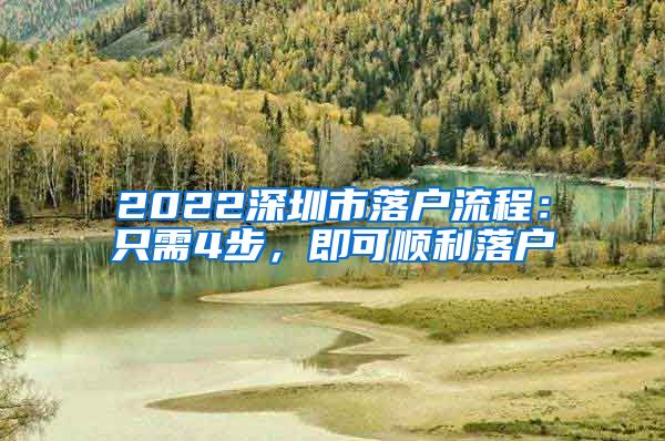 2022深圳市落戶流程：只需4步，即可順利落戶