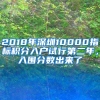 2018年深圳10000指標(biāo)積分入戶(hù)試行第二年，入圍分?jǐn)?shù)出來(lái)了