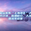 金山發(fā)布“上海灣區(qū)”人才計劃，新增積分、人才回流等政策