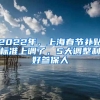 2022年，上海春節(jié)補貼標準上調了，5大調整利好參保人